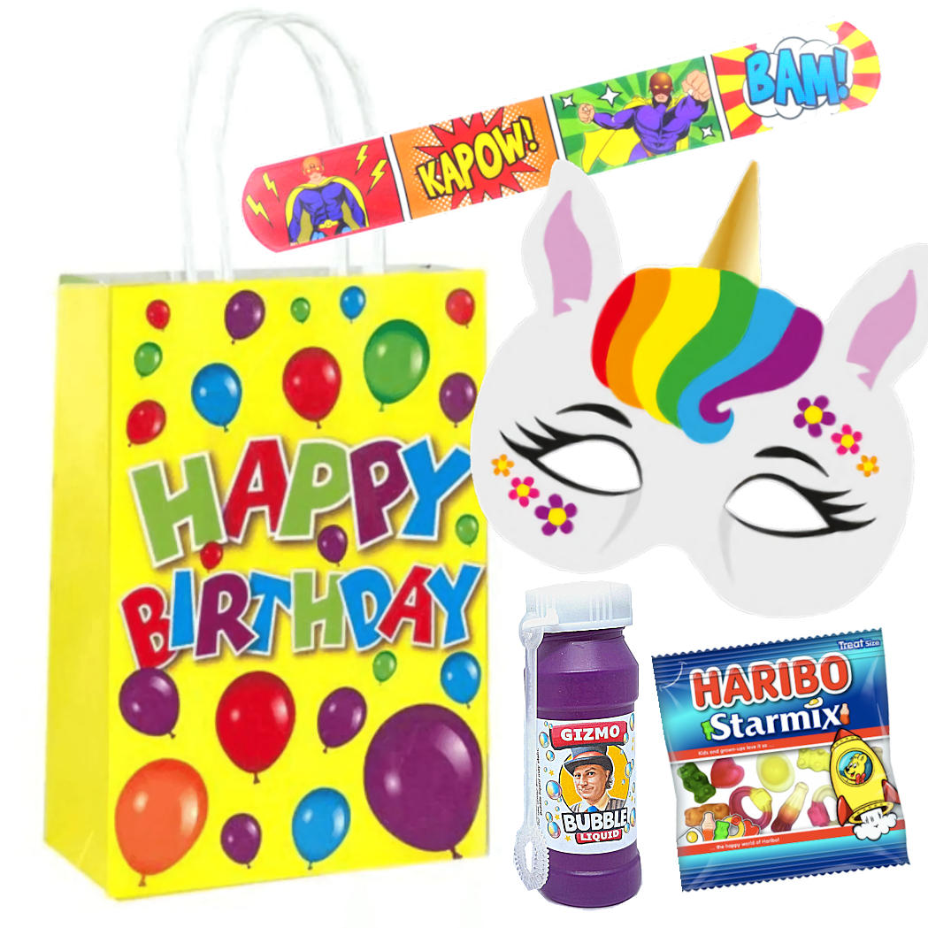 Birthday Party Bag With Unicorn Mask